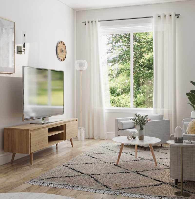 Bohemian, Scandinavian Living Room Design by Havenly Interior Designer Laura
