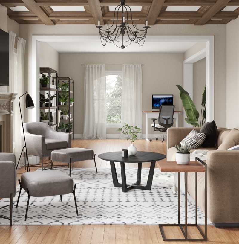 Contemporary industrial living shop room