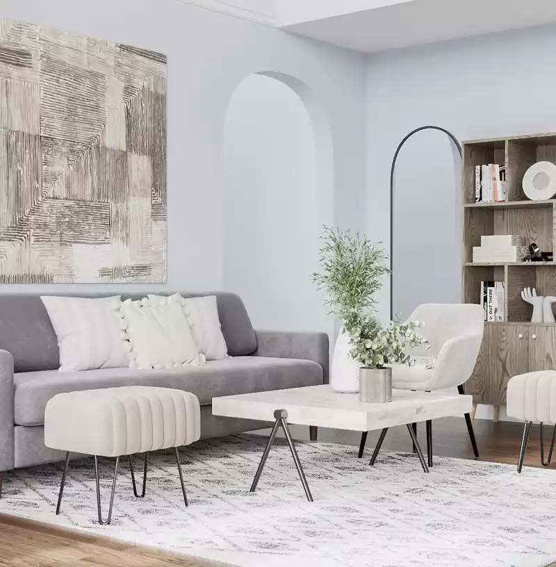 Contemporary, Minimal, Scandinavian Living Room Design by Havenly Interior Designer Dalia