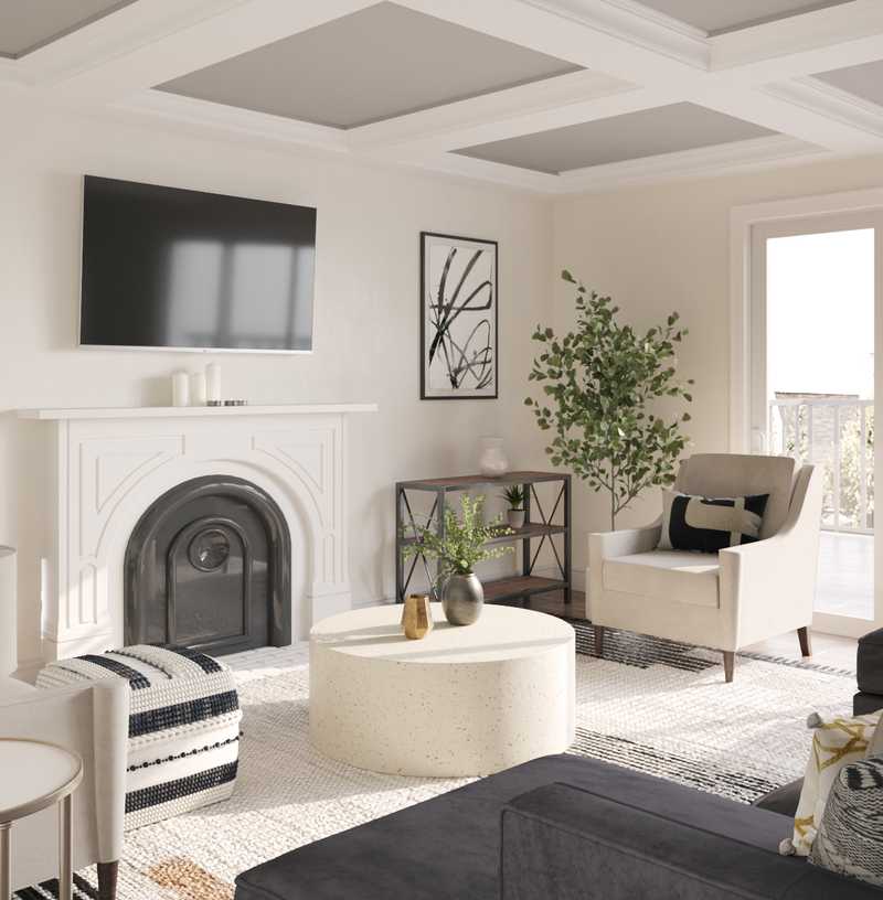 Farmhouse Living Room Design by Havenly Interior Designer Melisa