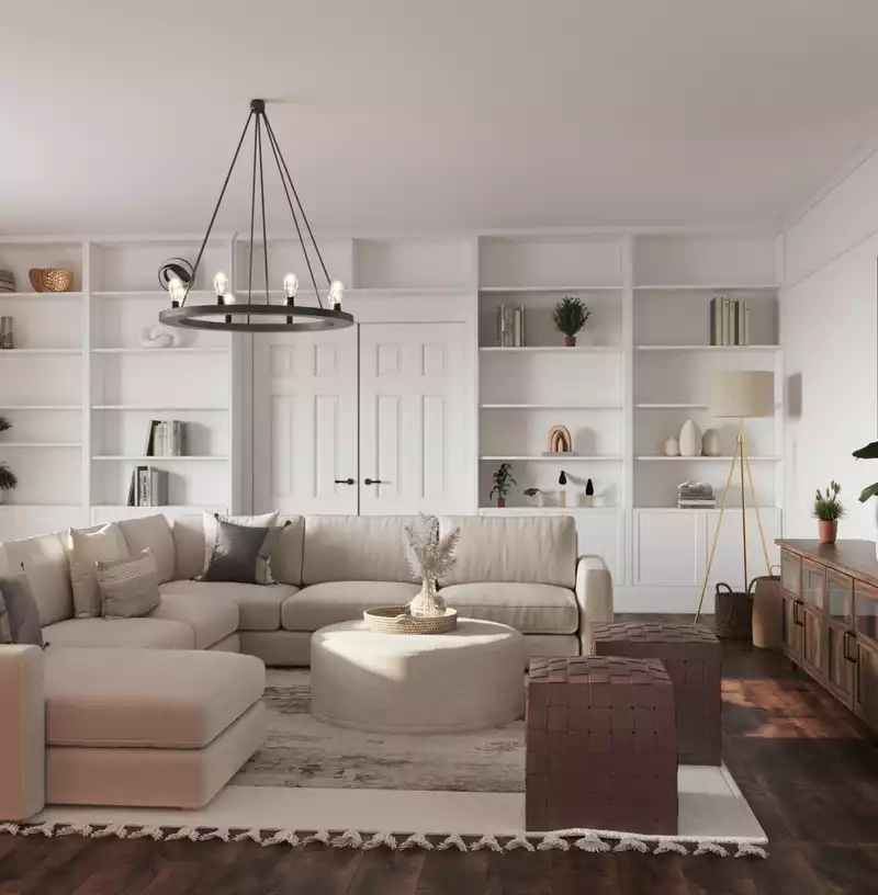Modern, Farmhouse Living Room Design by Havenly Interior Designer Camila