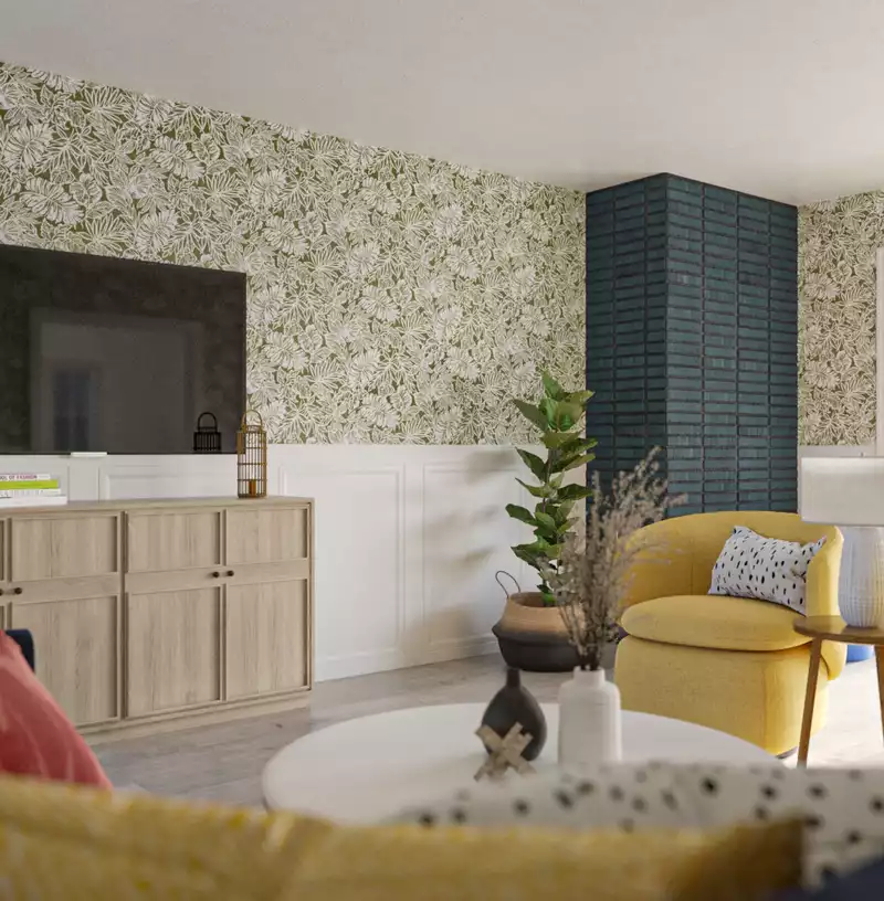 Eclectic, Glam Living Room Design by Havenly Interior Designer Emily