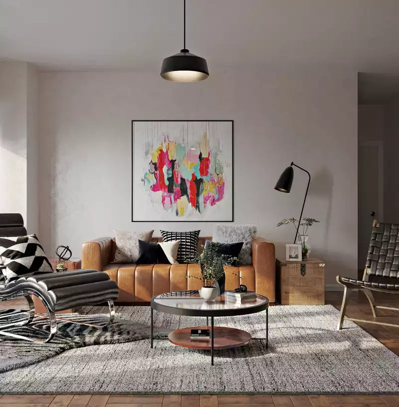 Modern, Industrial Living Room Design by Havenly Interior Designer Rocio