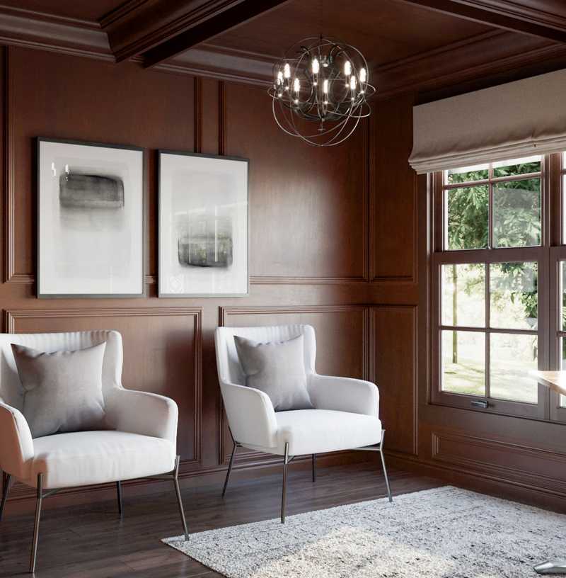 Contemporary, Midcentury Modern Office Design by Havenly Interior Designer Taylor