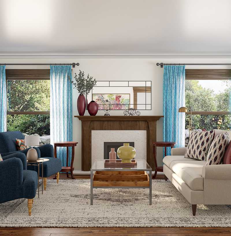 Classic, Eclectic, Glam, Traditional Living Room Design by Havenly Interior Designer Nicole