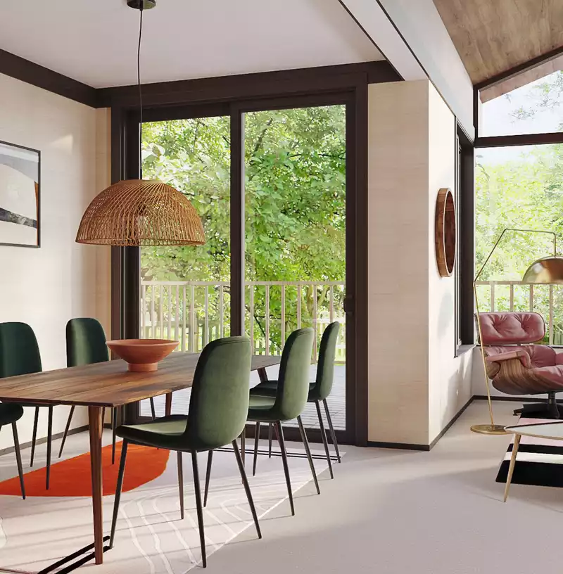 Eclectic, Midcentury Modern Living Room Design by Havenly Interior Designer Priscila