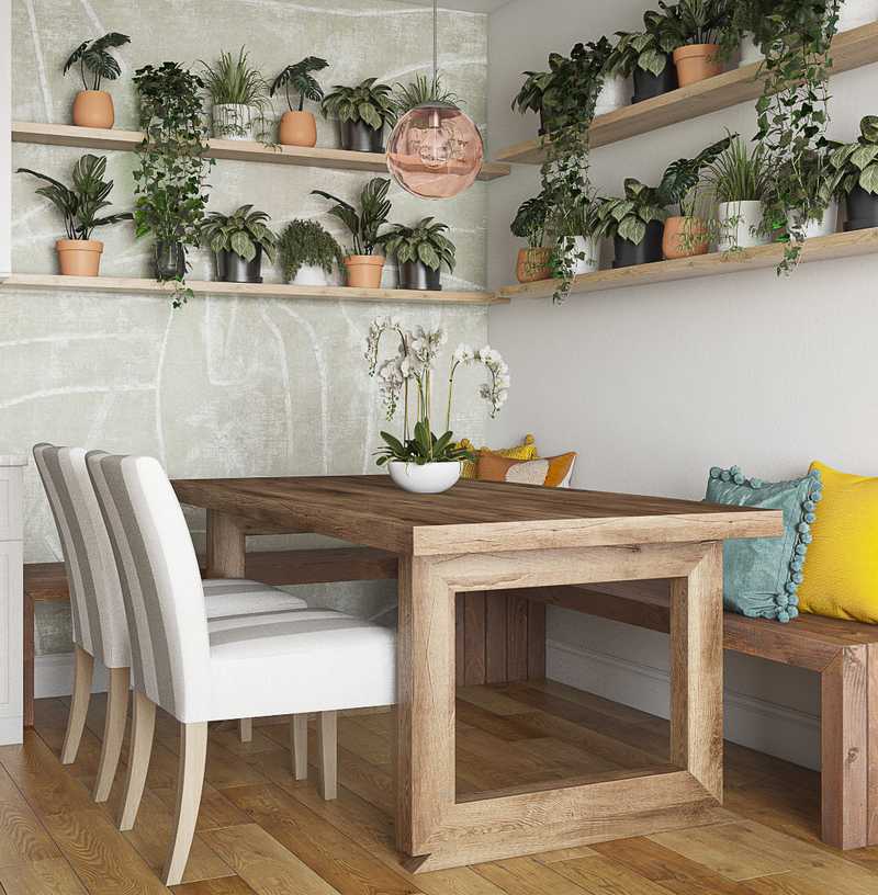 Eclectic, Bohemian, Global, Midcentury Modern Dining Room Design by Havenly Interior Designer Alycia