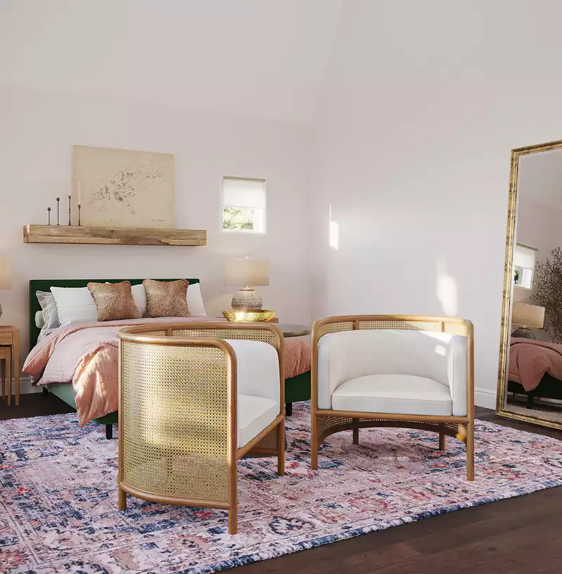 Modern, Eclectic, Bohemian, Global, Scandinavian Bedroom Design by Havenly Interior Designer Michelle