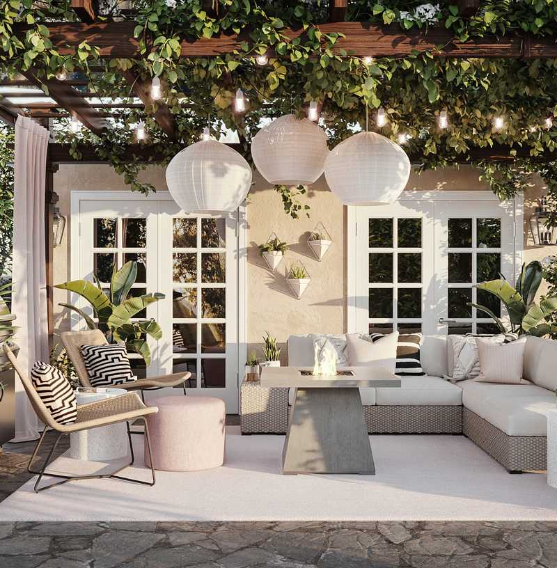 Contemporary, Bohemian, Coastal Outdoor Space Design by Havenly Interior Designer Stacy