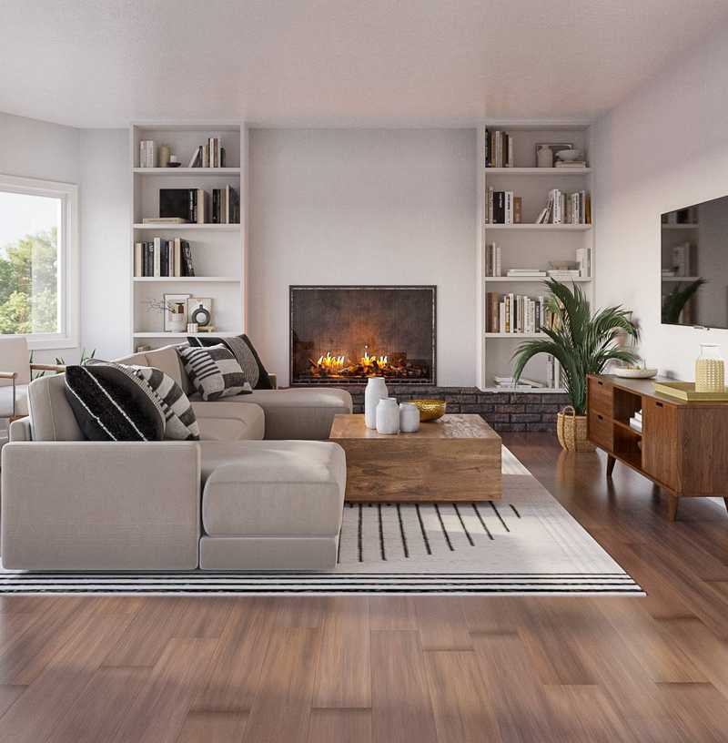 Contemporary, Modern Living Room Design by Havenly Interior Designer Cinthia