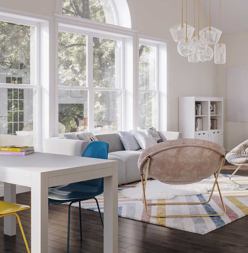 Glam, Minimal, Scandinavian Office Design by Havenly Interior Designer Toussaint
