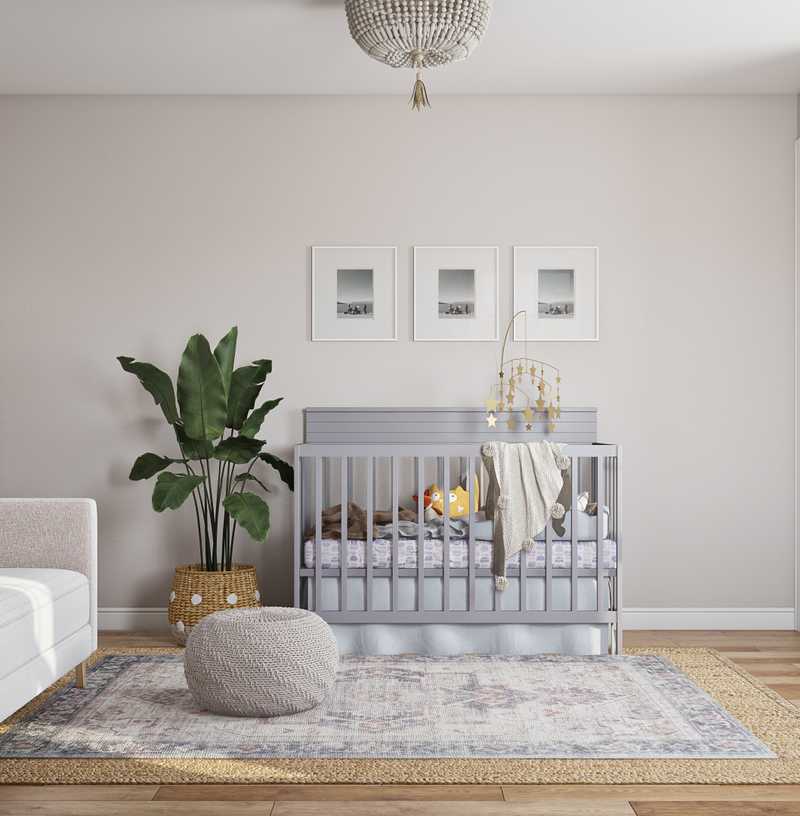 Bohemian, Coastal Nursery Design by Havenly Interior Designer Vye