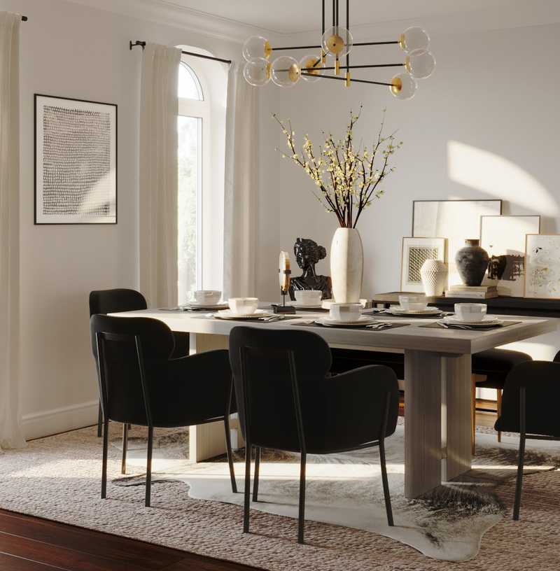 Contemporary, Eclectic, Glam Dining Room Design by Havenly Interior Designer Sandra