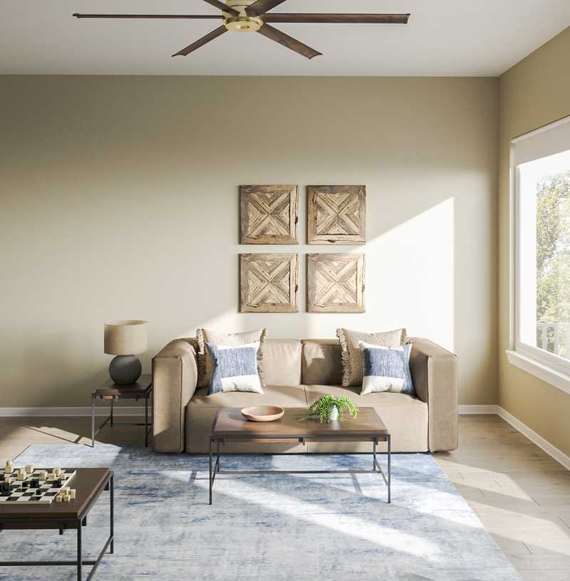 Industrial, Rustic Living Room Design by Havenly Interior Designer Briana