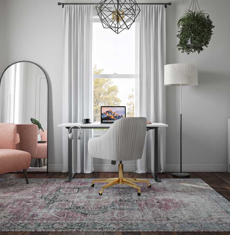 Contemporary, Modern, Eclectic Office Design by Havenly Interior Designer Carol