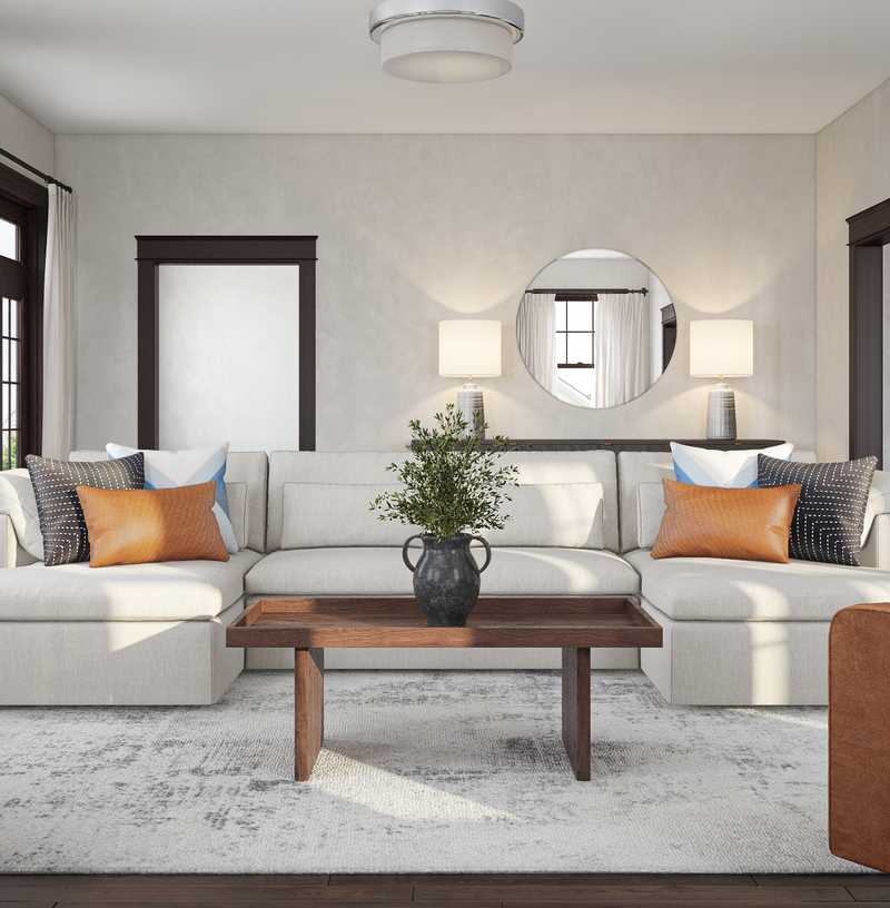 Contemporary, Eclectic, Industrial Living Room Design by Havenly Interior Designer Carol