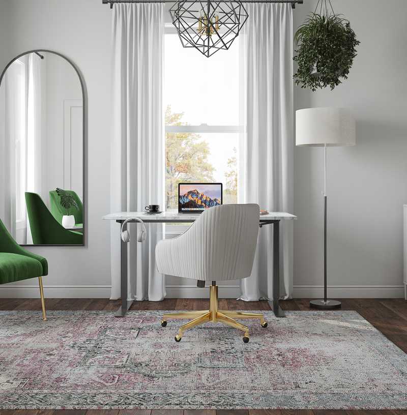 Contemporary, Modern, Eclectic Office Design by Havenly Interior Designer Carol