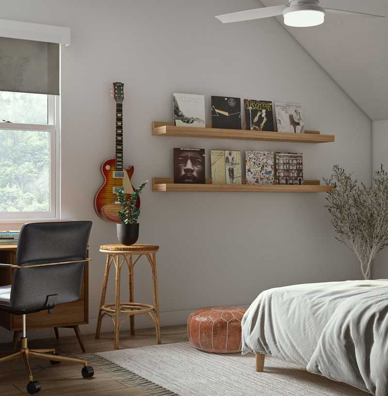 Eclectic, Bohemian, Midcentury Modern Bedroom Design by Havenly Interior Designer Marisa