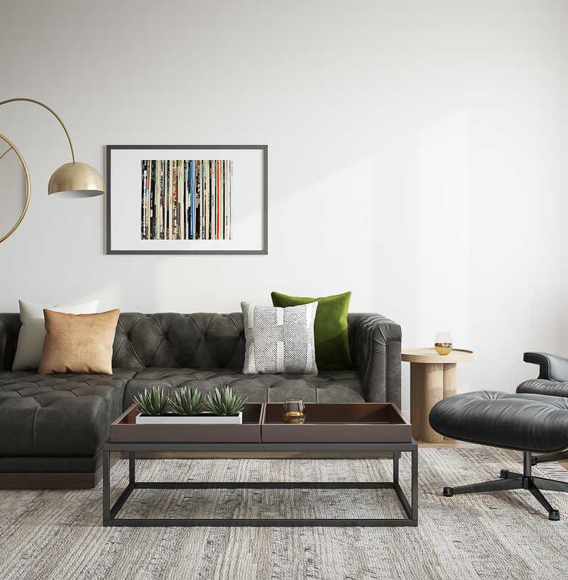 Industrial, Scandinavian Living Room Design by Havenly Interior Designer Angie