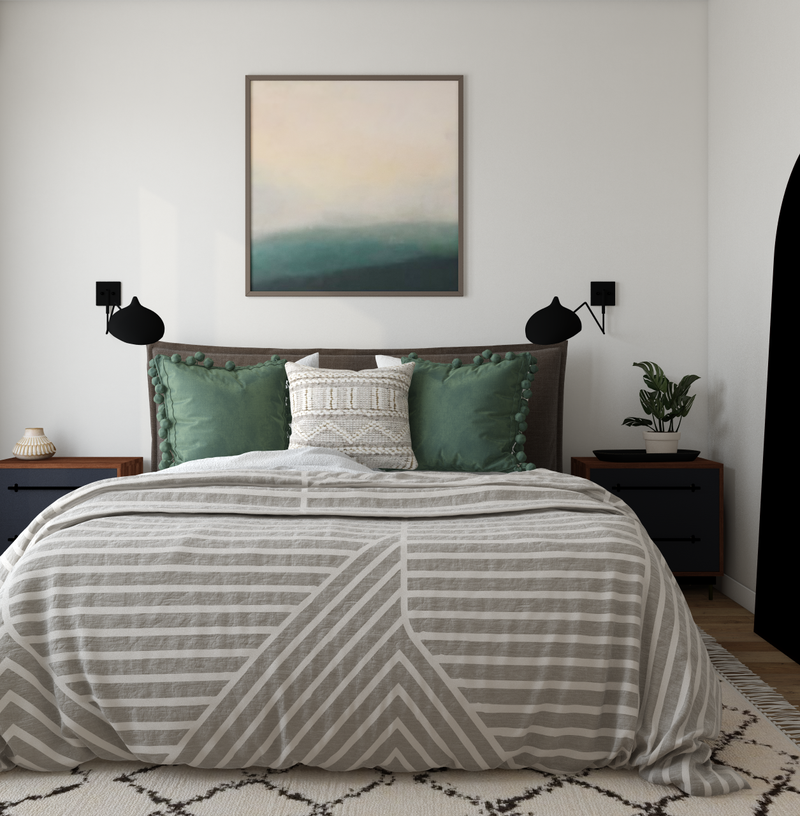 Industrial, Scandinavian Bedroom Design by Havenly Interior Designer Angie