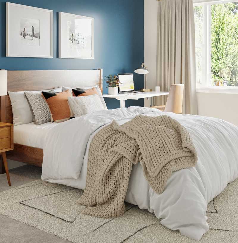 Industrial, Midcentury Modern Bedroom Design by Havenly Interior Designer Vye