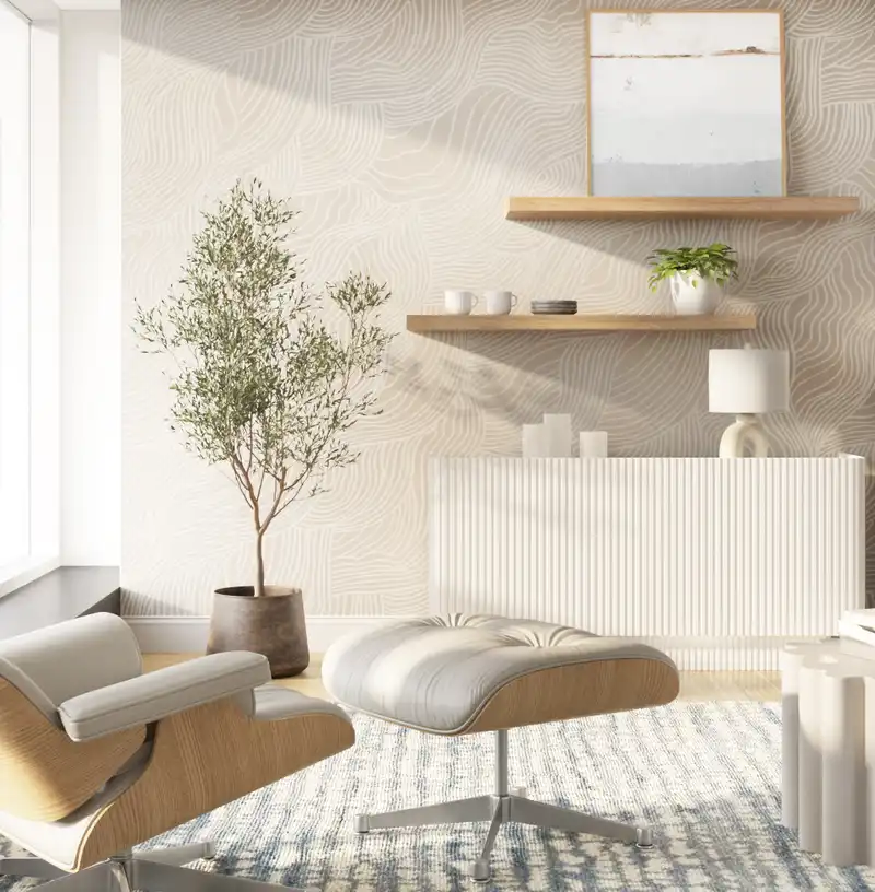 Modern, Bohemian, Preppy Living Room Design by Havenly Interior Designer Havenly