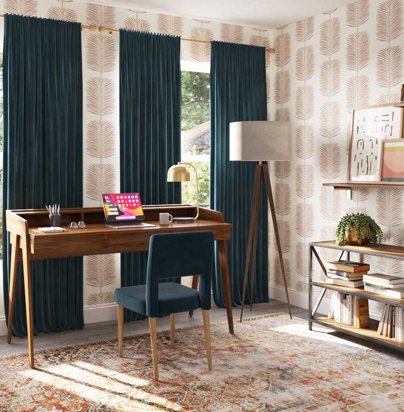 Eclectic, Bohemian, Scandinavian Office Design by Havenly Interior Designer Marisa