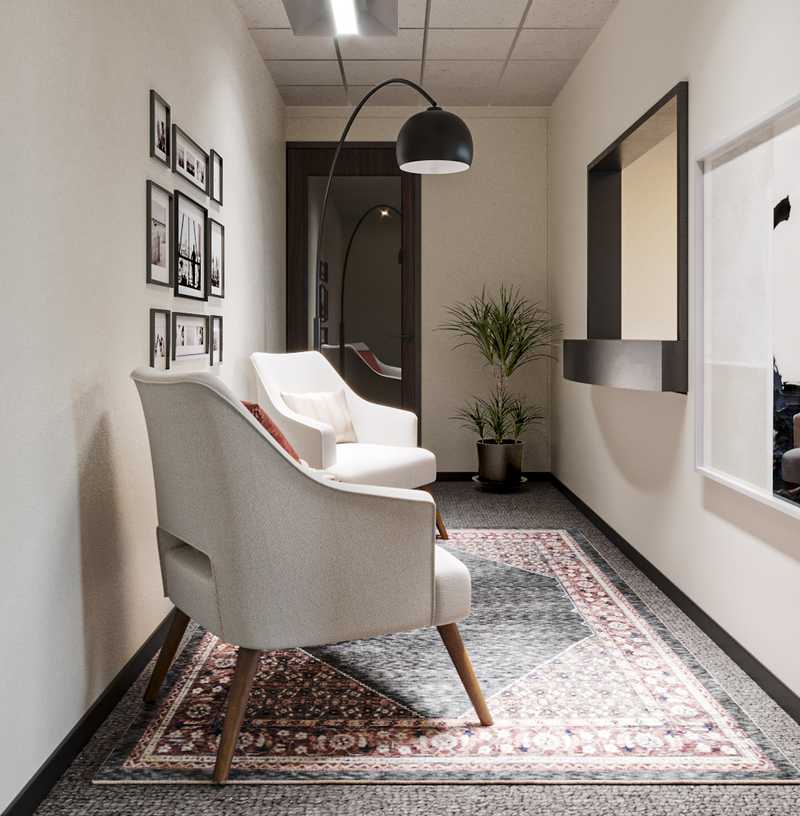 Contemporary, Midcentury Modern Office Design by Havenly Interior Designer Isabel