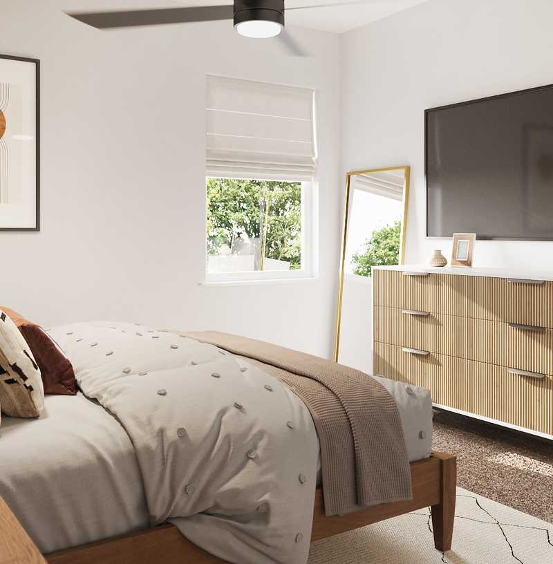 Modern, Midcentury Modern Bedroom Design by Havenly Interior Designer Briana