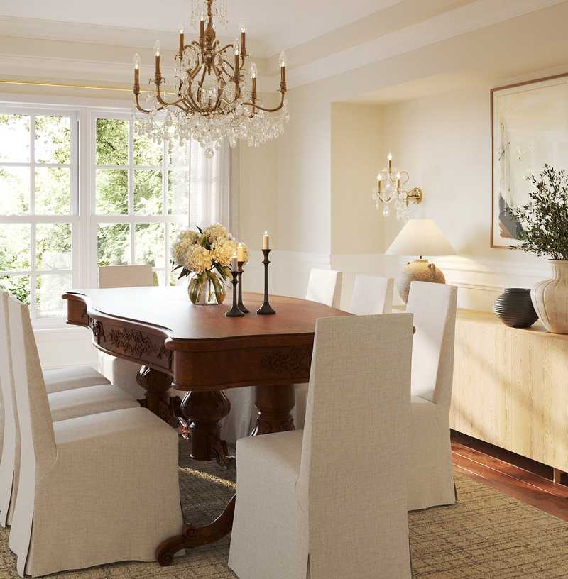 Modern, Bohemian, Scandinavian Dining Room Design by Havenly Interior Designer Vye
