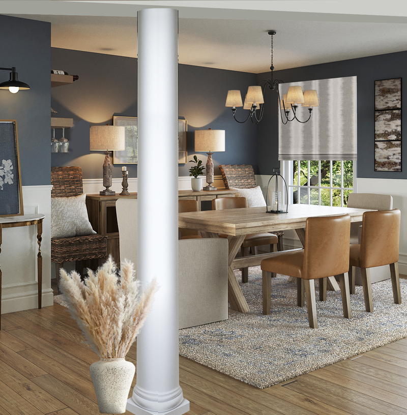 Coastal, Traditional, Farmhouse, Transitional, Classic Contemporary Dining Room Design by Havenly Interior Designer Allison