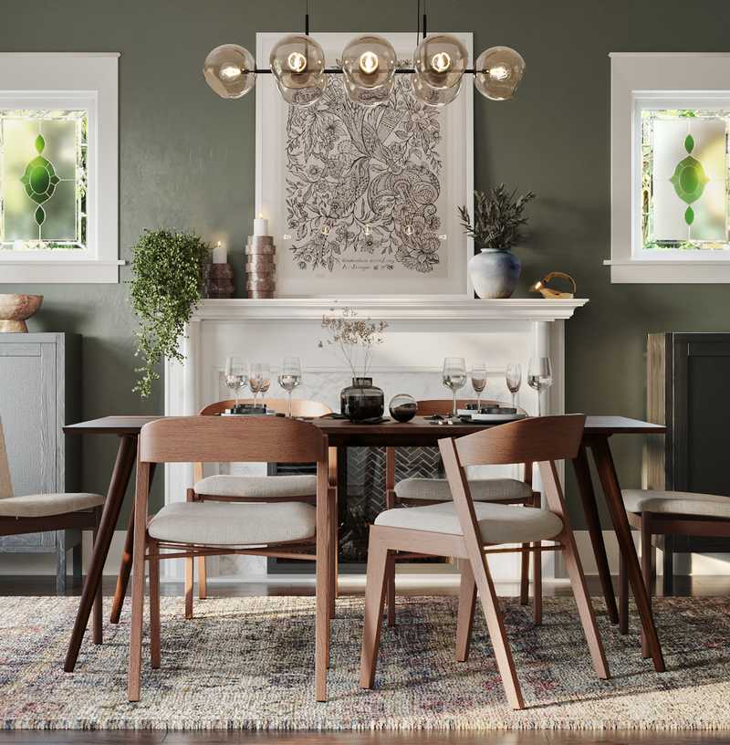 Midcentury Modern Dining Room Design by Havenly Interior Designer Kylie