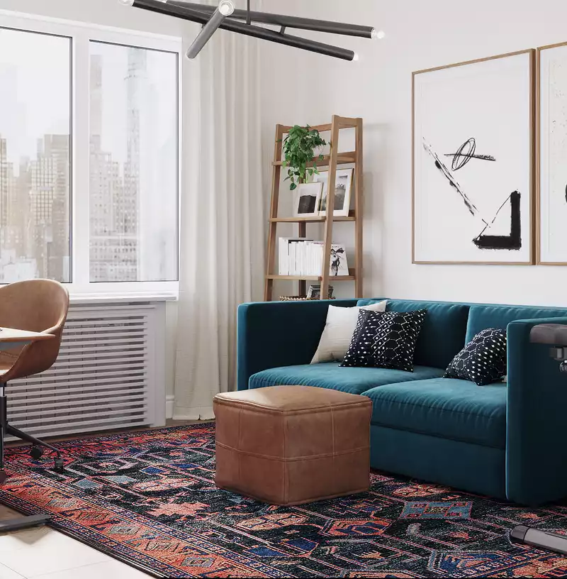 Industrial, Midcentury Modern Office Design by Havenly Interior Designer Vye