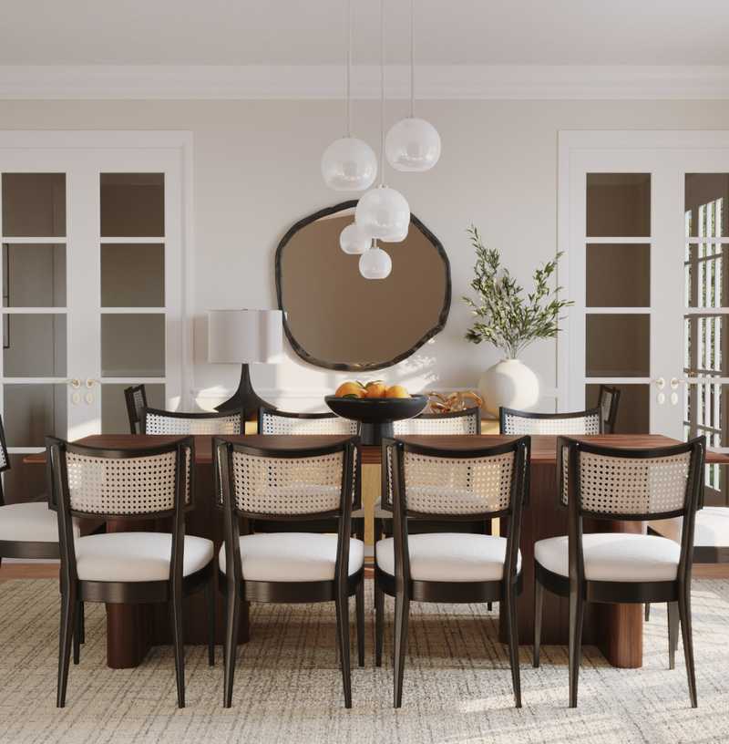 Modern, Eclectic, Bohemian Dining Room Design by Havenly Interior Designer Vye