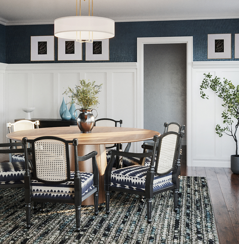 Contemporary, Modern, Traditional, Transitional Dining Room Design by Havenly Interior Designer Ashley