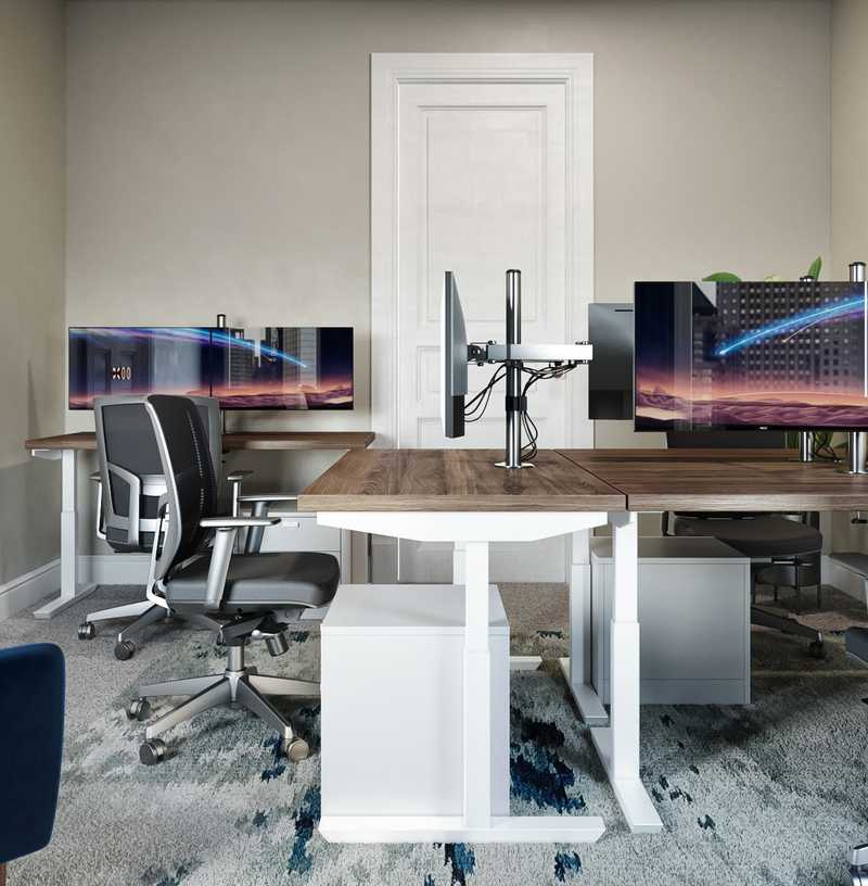 Modern, Midcentury Modern Office Design by Havenly Interior Designer Briana