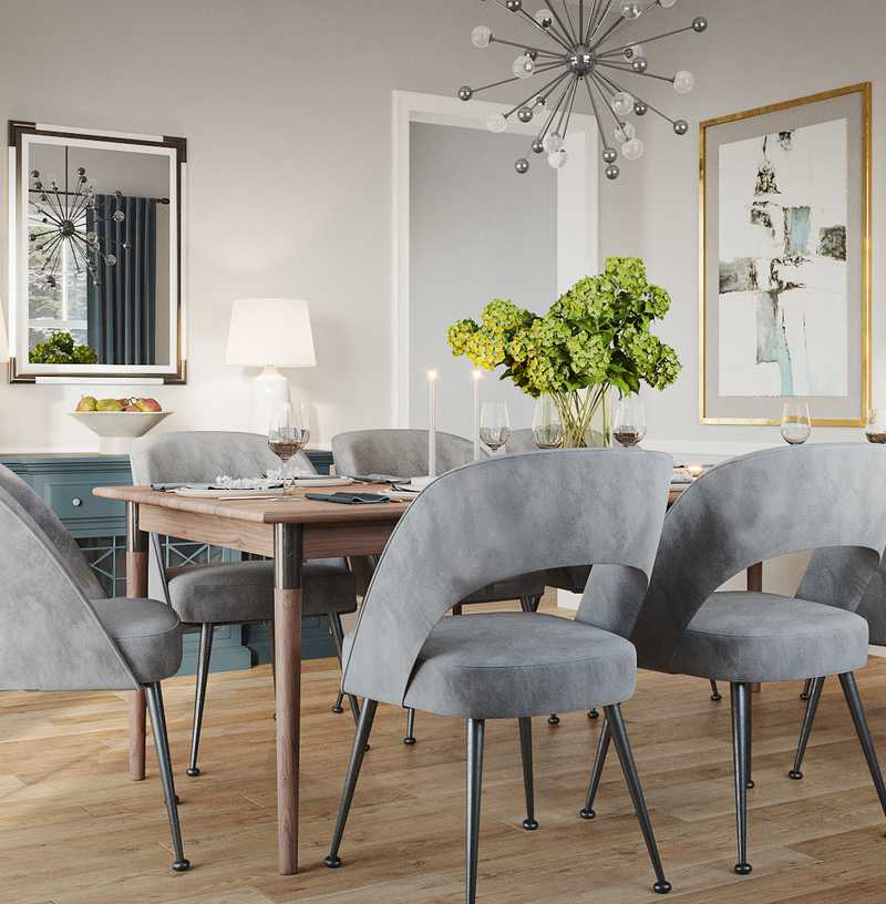 Contemporary, Coastal Dining Room Design by Havenly Interior Designer Vye