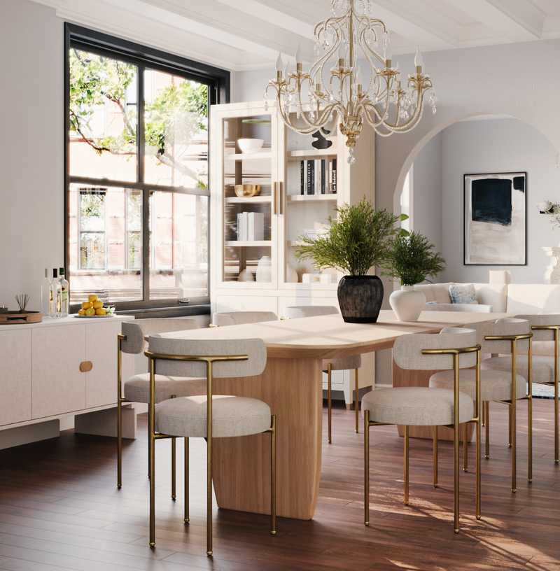 Modern, Glam, Minimal Dining Room Design by Havenly Interior Designer Angie