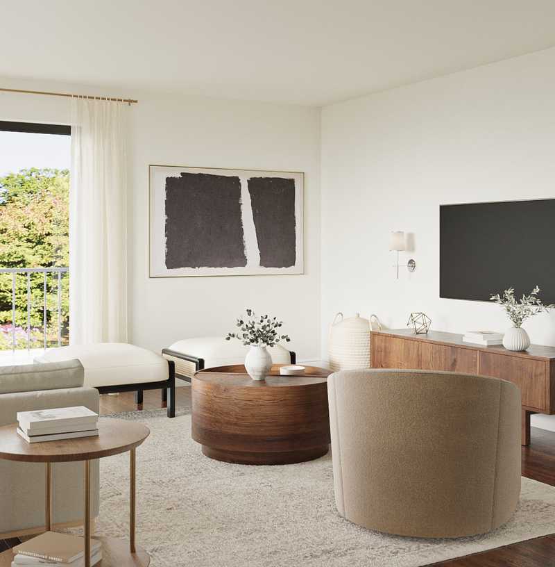 Modern, Bohemian, Rustic, Transitional Living Room Design by Havenly Interior Designer Tara