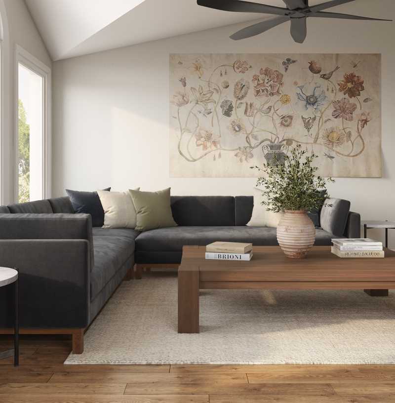 Modern, Classic, Farmhouse, Midcentury Modern Living Room Design by Havenly Interior Designer Autumn