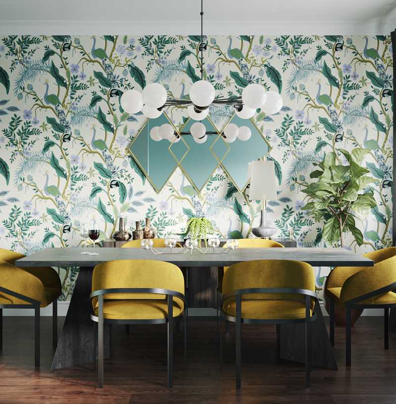 Eclectic, Midcentury Modern Dining Room Design by Havenly Interior Designer Marisa