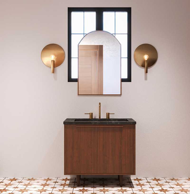 Midcentury Modern Bathroom Design by Havenly Interior Designer Autumn
