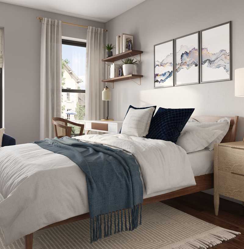 Eclectic, Bohemian, Midcentury Modern Bedroom Design by Havenly Interior Designer Monica