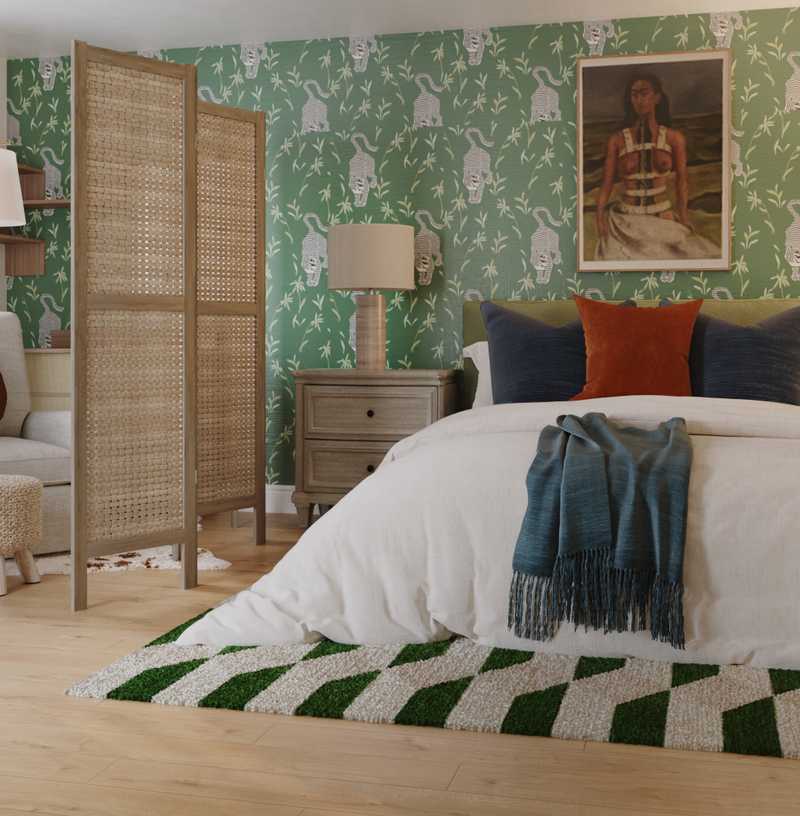 Bohemian, Southwest Inspired, Scandinavian Bedroom Design by Havenly Interior Designer Briana