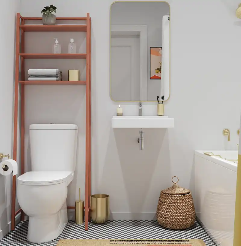 Modern, Bohemian, Midcentury Modern Bathroom Design by Havenly Interior Designer Vye