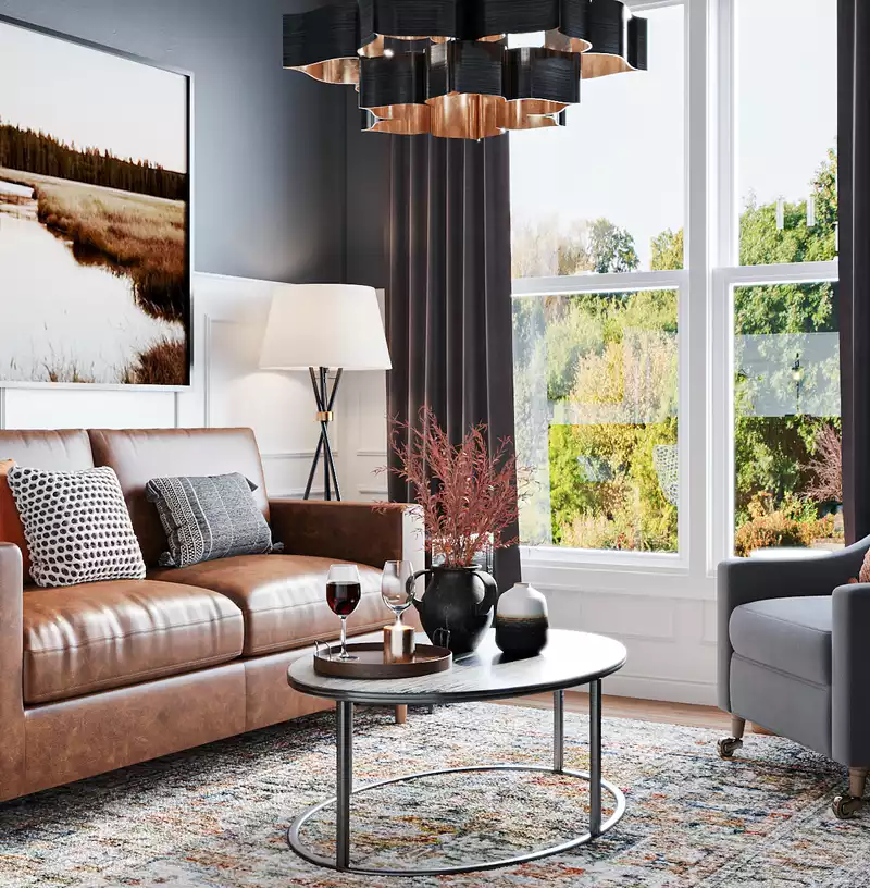 Industrial, Traditional, Farmhouse, Rustic Reading Room Design by Havenly Interior Designer Tracy