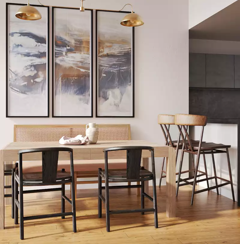 Contemporary, Classic, Coastal Dining Room Design by Havenly Interior Designer Angie