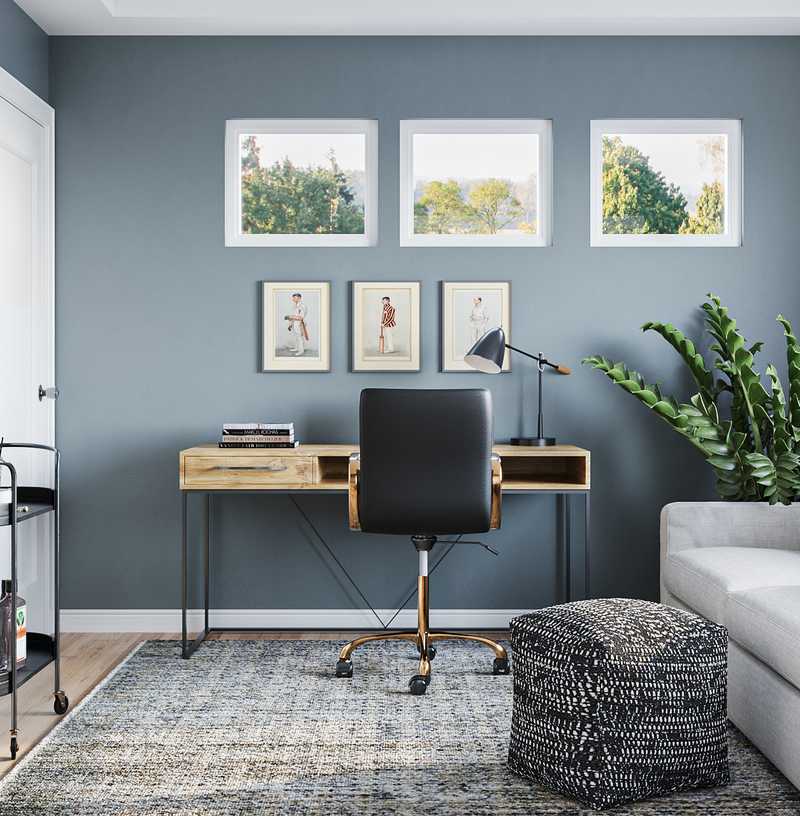 Industrial, Traditional Office Design by Havenly Interior Designer Marisa