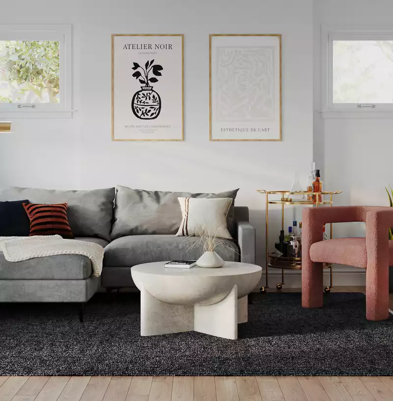 Modern, Classic, Bohemian, Coastal Living Room Design by Havenly Interior Designer Autumn