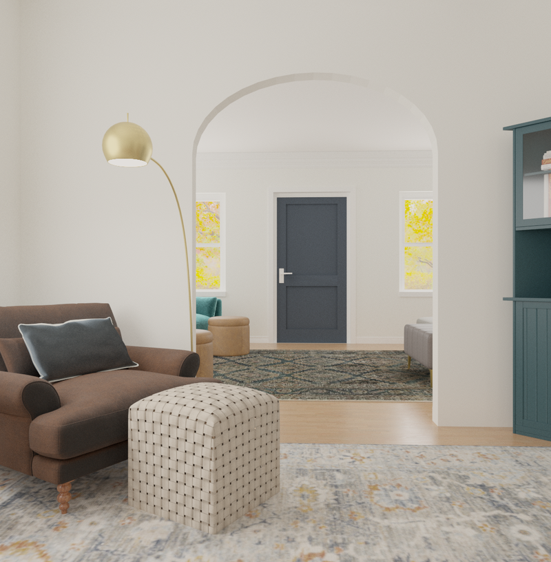 Classic, Eclectic, Traditional, Transitional Reading Room Design by Havenly Interior Designer Alyssa